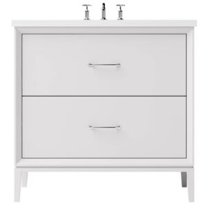Vander 42″ Alexandra Two-Drawer Single Bath Vanity In Strong White