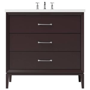 Vander 42″ Alexandra Three-Drawer Single Bath Vanity In Dark Basalt