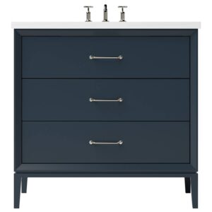 Vander 42″ Alexandra Three-Drawer Single Bath Vanity In Hague Blue