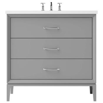 Vander 42" Alexandra Three-Drawer Single Bath Vanity In Platinum Gray