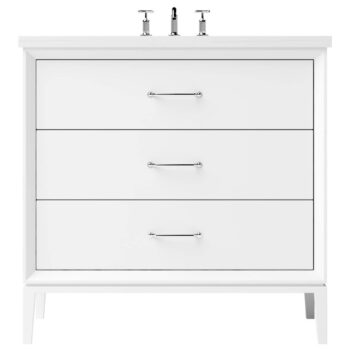 Vander 42" Alexandra Three-Drawer Single Bath Vanity In Pure White