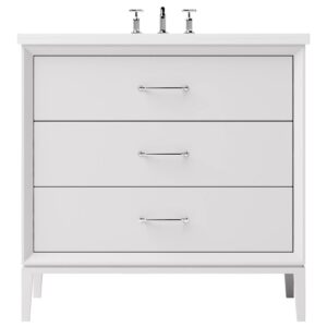 Vander 42″ Alexandra Three-Drawer Single Bath Vanity In Strong White
