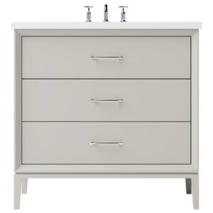 Vander 42″ Alexandra Three-Drawer Single Bath Vanity In Vintage Taupe
