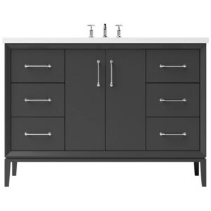 Vander 60″ Alexandra Single Extra Wide Bath Vanity In Off Black
