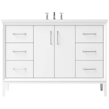 Vander 60" Alexandra Single Extra Wide Bath Vanity In Pure White