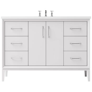 Vander 60" Alexandra Single Extra Wide Bath Vanity In Strong White