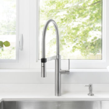 Blanco Blancoculina Semi-Pro Pull-Down Dual-Spray Kitchen Faucet 2.2 GPM - Classic Steel - Image 4