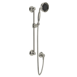 ROHL Handshower Set With 22″ Slide Bar and 3-Function Handshower In Polished Nickel