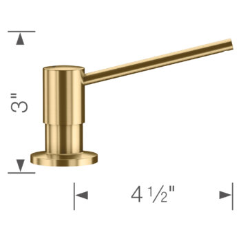 Blanco Torre Soap Dispenser - Satin Gold - Image 4