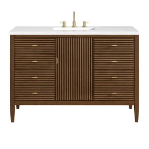 Myrrin 48″ Single Vanity, Mid Century Walnut