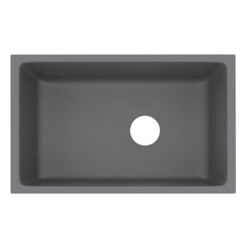 ROHL Allia™ 32" Fireclay Single Bowl Undermount Kitchen Sink In Satin Grey