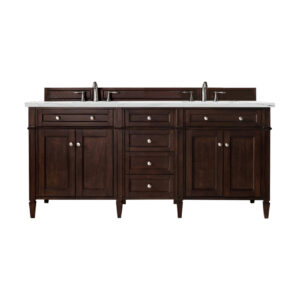 Brittany 72" Double Vanity, Burnished Mahogany