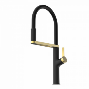 Wasserwerk Atik Semi-Pro Pull-Down Faucet Matte Black/Gold