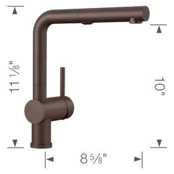 Blanco Linus Low Arc Pull-Out Dual-Spray Kitchen Faucet 1.5 GPM - Café - Image 3