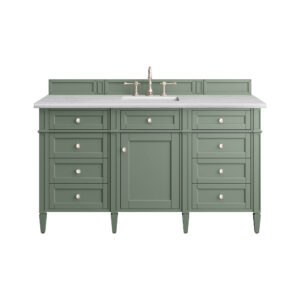 Brittany 60" Single Vanity, Smokey Celadon