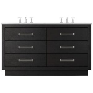 Vander 72″ Avalon Double Drawer Bath Vanity In Classic Black