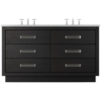 Vander 72" Avalon Double Drawer Bath Vanity In Classic Black