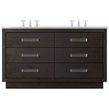 Vander 72" Avalon Double Drawer Bath Vanity In Rich Brown