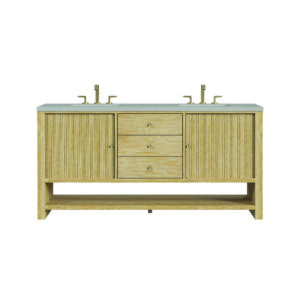Marigot Single 72″ Double Vanity, Sunwashed Oak w/ 3 CM Eternal Serena Quartz Top