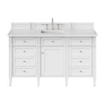 Brittany 60" Single Vanity, Bright White