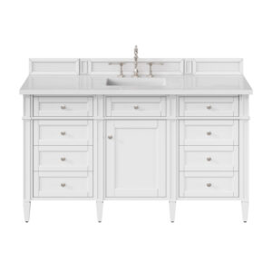 Brittany 60″ Single Vanity, Bright White