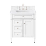Brittany 30" Single Vanity, Bright White