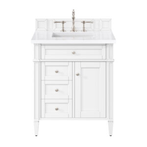 Brittany 30″ Single Vanity, Bright White
