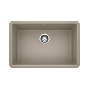 Blanco Precis SILGRANIT 27" Single Bowl Undermount Kitchen Sink - Truffle