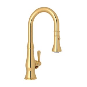 ROHL Patrizia™ Pull-Down Bar/Food Prep Kitchen Faucet In Italian Brass