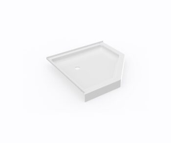Swan 38 x 38 Swanstone Corner Shower Pan with Center Drain in White
