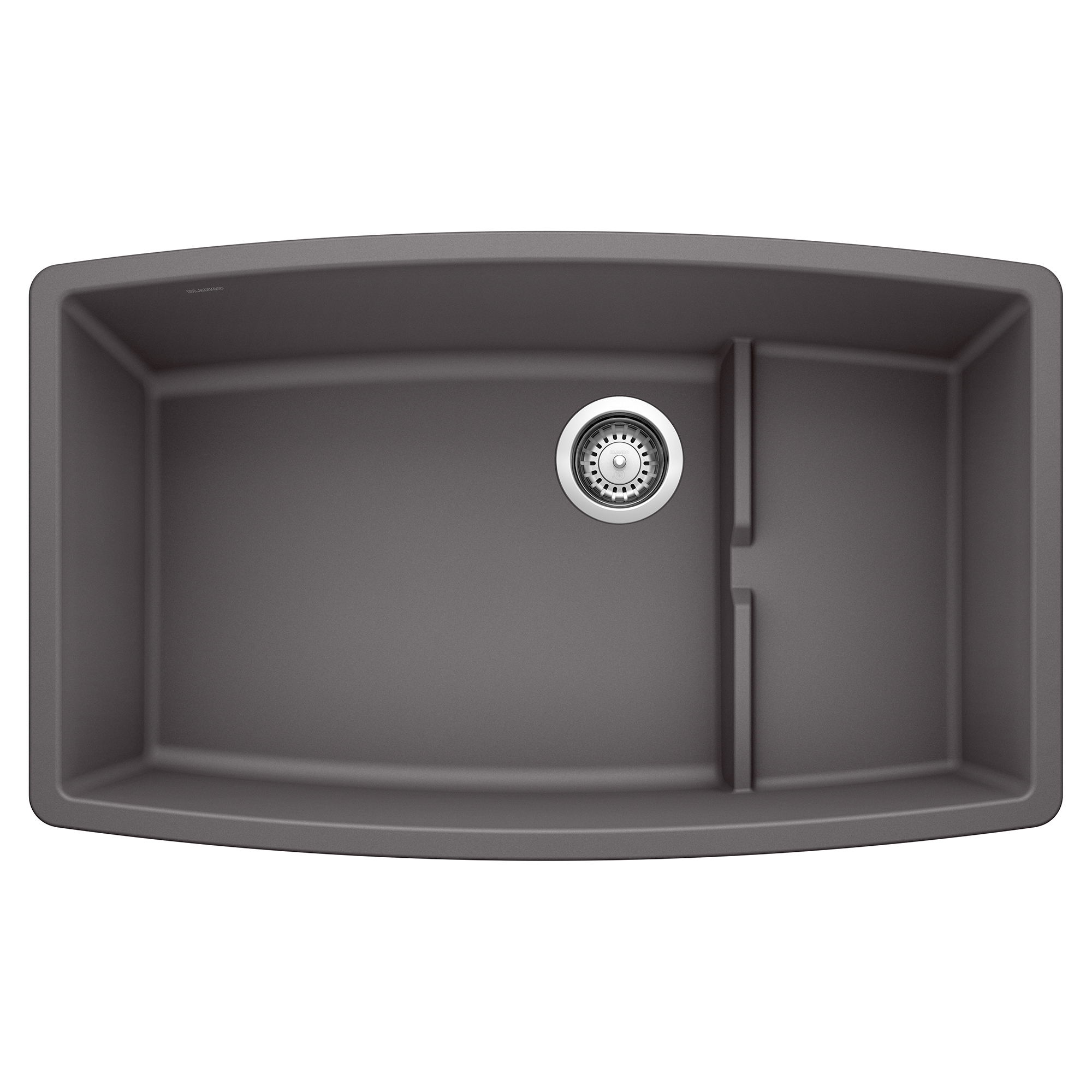 Blanco Performa Cascade SILGRANIT 32" Single Bowl Undermount Kitchen Sink with Colander - Cinder