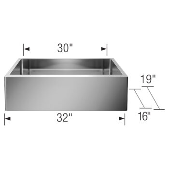 Blanco Quatrus R15 32" Single Bowl Apron-Front Stainless Steel Farmhouse Sink - Image 5