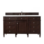 Brittany 60" Single Vanity, Burnished Mahogany