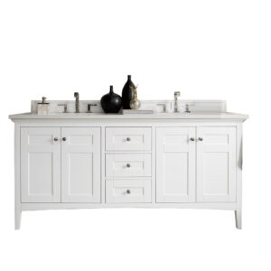 Palisades 72″ Double Vanity, Bright White