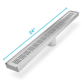 QM Bay Series. Ria Linear Drain 24". Polished