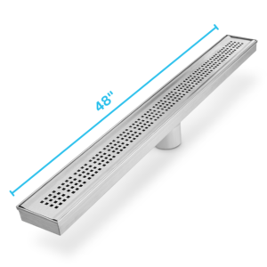 QM Bay Series. Ria Linear Drain 48″. Polished