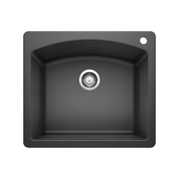 Blanco Diamond SILGRANIT 25" Single Bowl Dual Mount Kitchen Sink - Anthracite