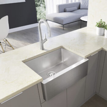 Blanco Quatrus R15 25" Single Bowl Apron-Front Stainless Steel Farmhouse Sink - Image 2