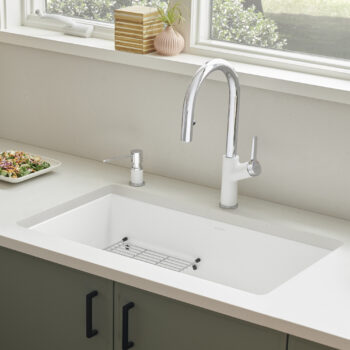 Blanco Precis SILGRANIT 30" Single Bowl Undermount Kitchen Sink - White - Image 2