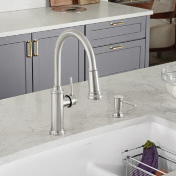 Blanco Empressa High Arc Pull-Down Dual-Spray Kitchen Faucet 1.5 GPM - PVD Steel - Image 4