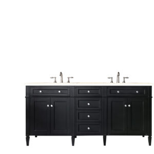 Brittany 72" Double Vanity, Black Onyx
