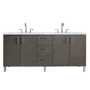 Metropolitan 72" Double Vanity, Silver Oak