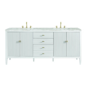 Myrrin 72" Double Vanity, Bright White