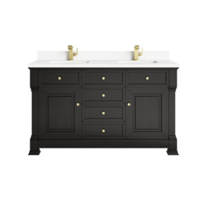 Brookfield 60" Double Vanity, Black Onyx