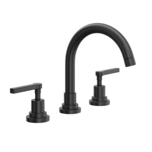 ROHL Lombardia® Widespread Lavatory Faucet With C-Spout In Matte Black