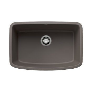 Blanco Valea SILGRANIT 27" Single Bowl Undermount Kitchen Sink - Volcano Gray
