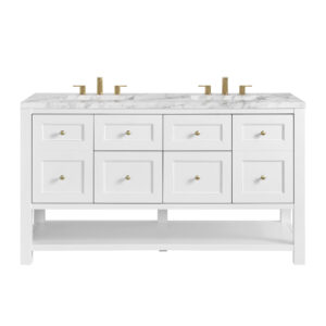 Breckenridge 60" Double Vanity, Bright White