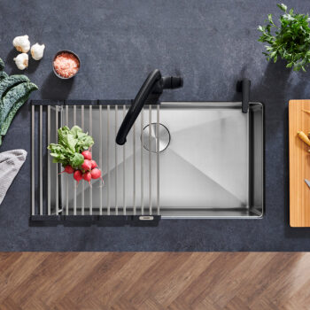 Blanco Quatrus R15 32" Super Single Bowl Undermount Stainless Steel Kitchen Sink - Image 5