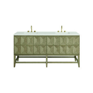 Emmeline 72" Double Vanity, Pebble Oak