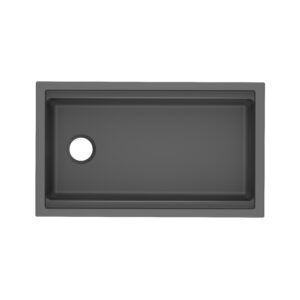 ROHL Allia™ 33″ Fireclay Undermount Chef/Workstation Sink In Satin Grey